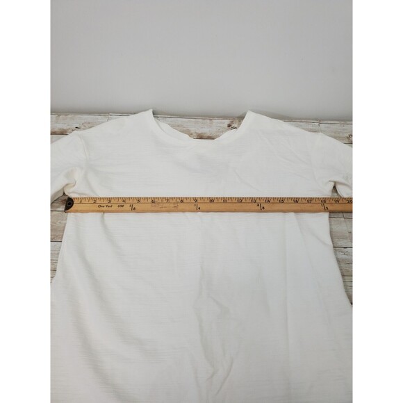 T by Talbots White 3/4 Length Sleeves Cross Back Tunic w/ Sun Protection - Picture 8 of 10